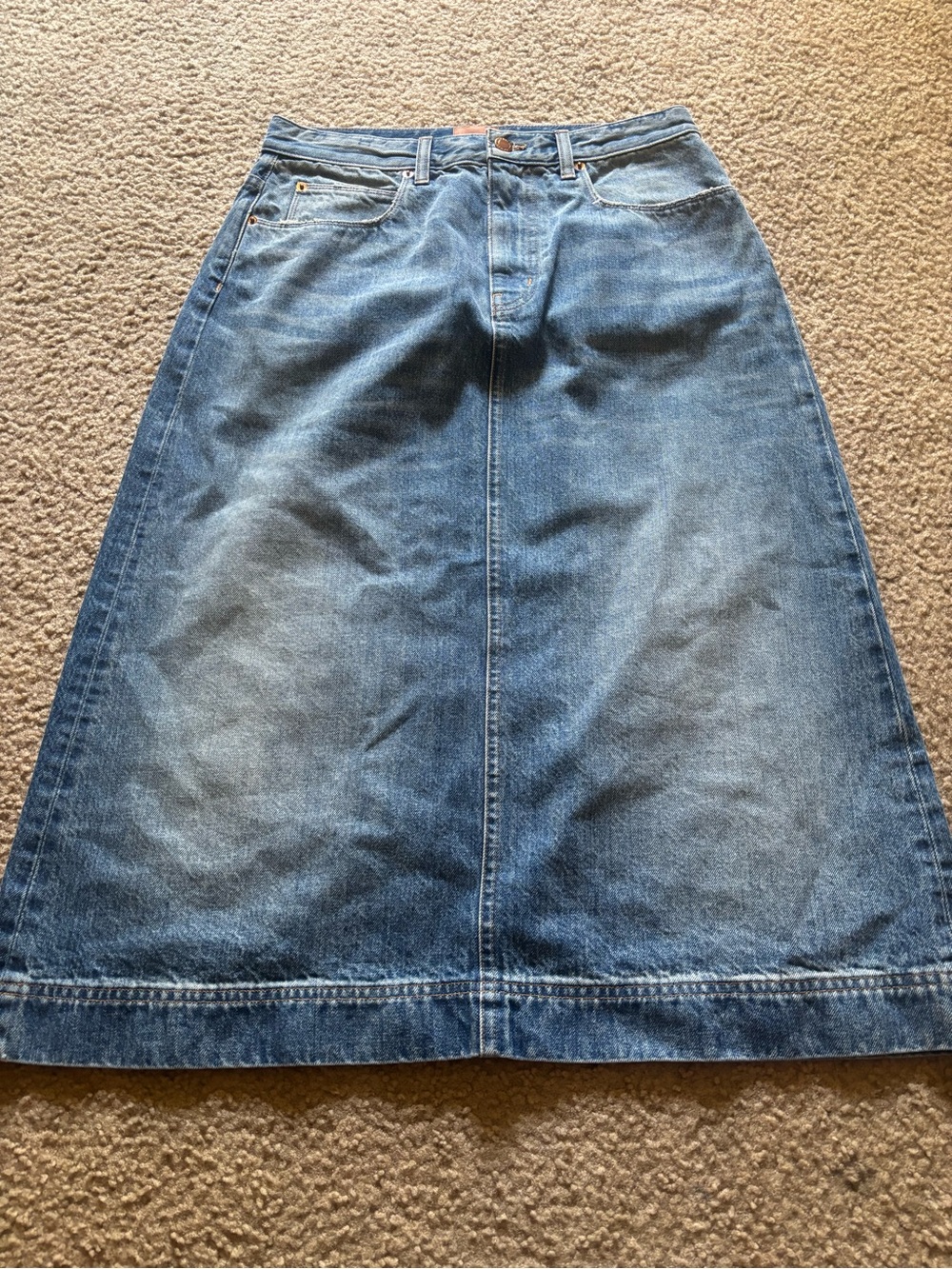 Women’s Jamie Haller Blue Denim Skirt Midi Waist 30”